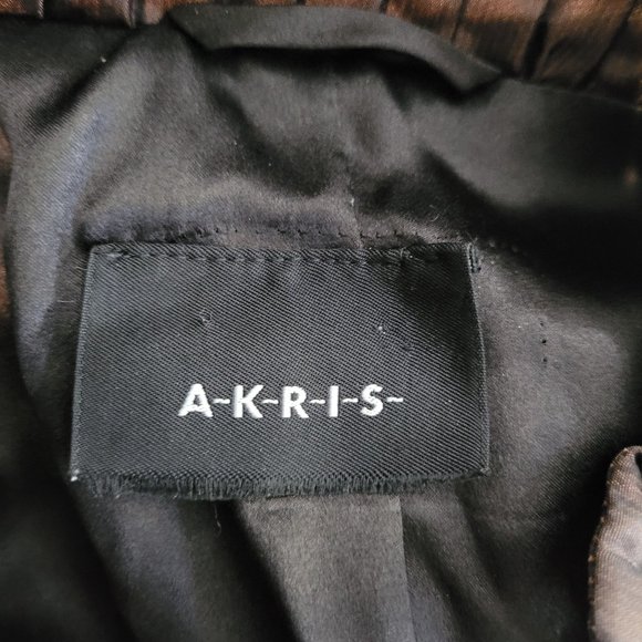 AKRIS Pleated Evening Bronze Jacket Size Small - Picture 5 of 5